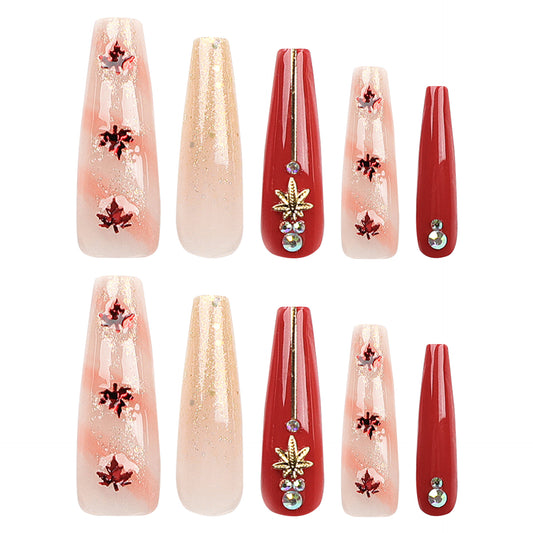 Big Red Diamond Nail Shimmering Powder Nail Tip